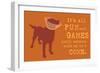 Fun And Games - Orange Version-Dog is Good-Framed Art Print