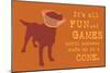 Fun And Games - Orange Version-Dog is Good-Mounted Art Print