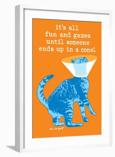 Fun and Games-Cat is Good-Framed Art Print