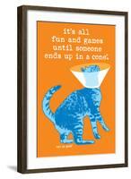 Fun and Games-Cat is Good-Framed Art Print