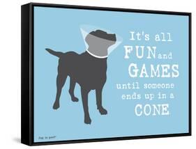 Fun And Games-Dog is Good-Framed Stretched Canvas