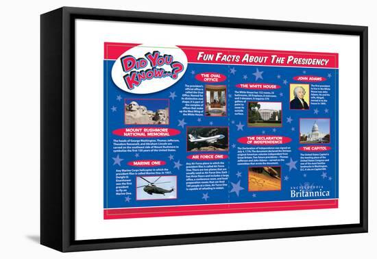 Fun and Interesting Random Facts About the Presidency and White House-Encyclopaedia Britannica-Framed Stretched Canvas