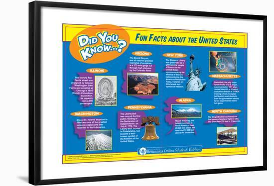 Fun and Interesting Random Facts About the United States-Encyclopaedia Britannica-Framed Poster