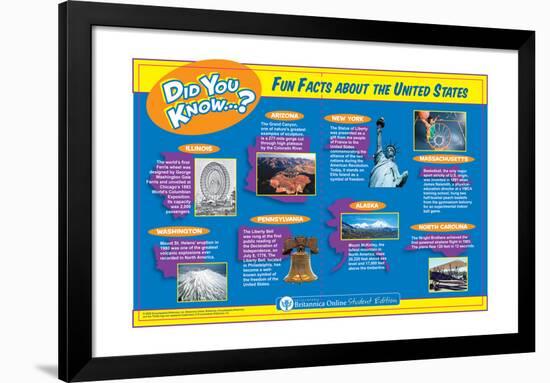 Fun and Interesting Random Facts About the United States-Encyclopaedia Britannica-Framed Poster
