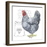 Fun at the Coop III v2-Beth Grove-Framed Art Print