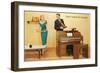 Fun at the Pianola Dealership-null-Framed Art Print