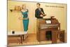 Fun at the Pianola Dealership-null-Mounted Art Print