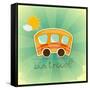 Fun Bus Travel Card-elfivetrov-Framed Stretched Canvas