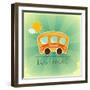 Fun Bus Travel Card-elfivetrov-Framed Art Print