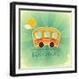 Fun Bus Travel Card-elfivetrov-Framed Art Print