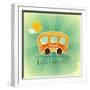 Fun Bus Travel Card-elfivetrov-Framed Art Print