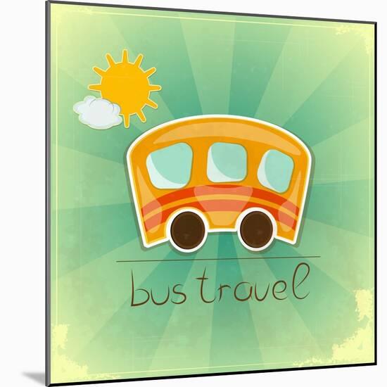 Fun Bus Travel Card-elfivetrov-Mounted Art Print