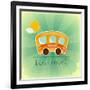 Fun Bus Travel Card-elfivetrov-Framed Art Print