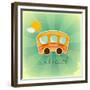 Fun Bus Travel Card-elfivetrov-Framed Premium Giclee Print