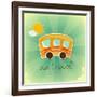 Fun Bus Travel Card-elfivetrov-Framed Art Print