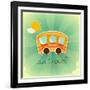 Fun Bus Travel Card-elfivetrov-Framed Art Print