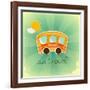 Fun Bus Travel Card-elfivetrov-Framed Art Print