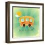 Fun Bus Travel Card-elfivetrov-Framed Art Print