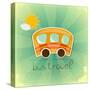 Fun Bus Travel Card-elfivetrov-Stretched Canvas