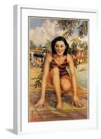 Fun by the Pool-Xie Zhiguang-Framed Art Print