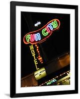 Fun City Motel Sign, Las Vegas, Nevada, USA-Nancy & Steve Ross-Framed Photographic Print