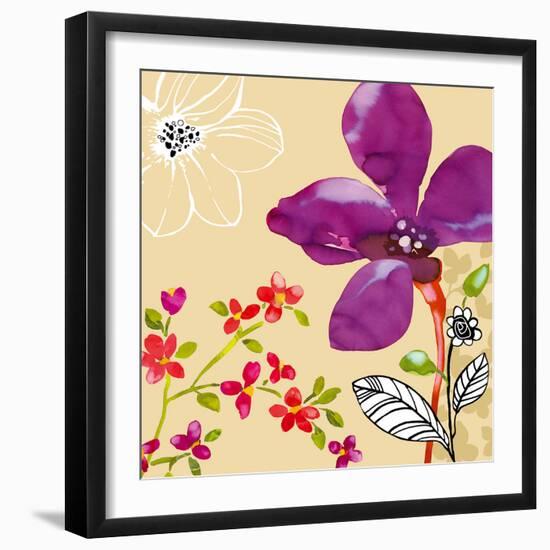 Fun Flowers II-Sandra Jacobs-Framed Giclee Print