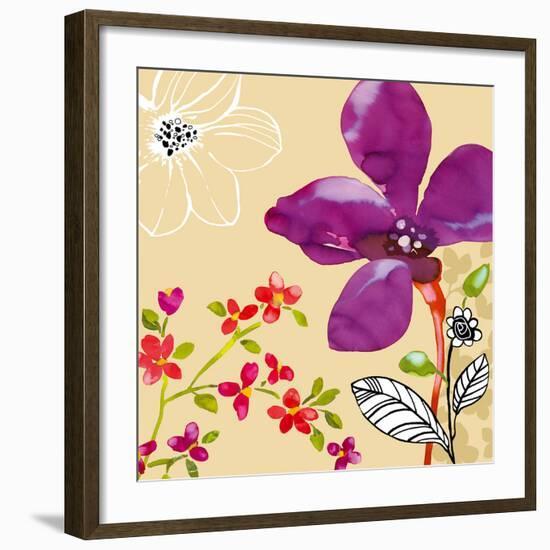 Fun Flowers II-Sandra Jacobs-Framed Giclee Print