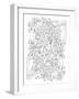 Fun Funky Flowers BW for Coloring-Cyndi Lou-Framed Giclee Print