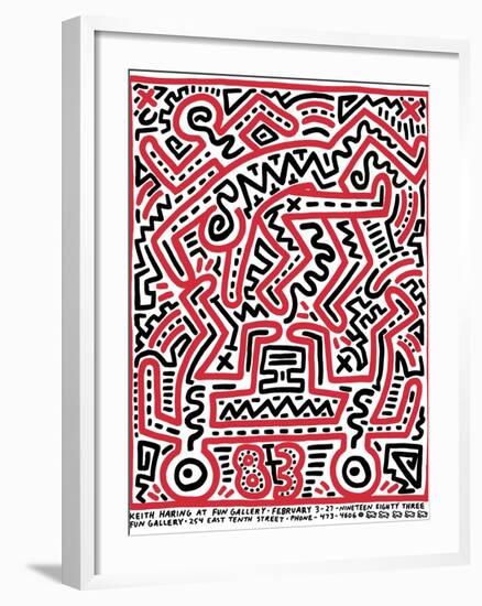 Fun Gallery Exhibition, 1983-Keith Haring-Framed Giclee Print