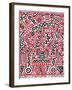 Fun Gallery Exhibition, 1983-Keith Haring-Framed Giclee Print