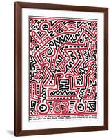 Fun Gallery Exhibition, 1983-Keith Haring-Framed Giclee Print