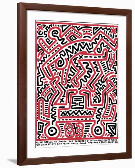 Fun Gallery Exhibition, 1983-Keith Haring-Framed Giclee Print