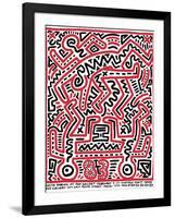 Fun Gallery Exhibition, 1983-Keith Haring-Framed Giclee Print