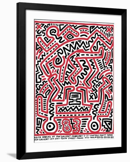 Fun Gallery Exhibition, 1983-Keith Haring-Framed Giclee Print