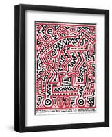 Fun Gallery Exhibition, 1983-Keith Haring-Framed Premium Giclee Print