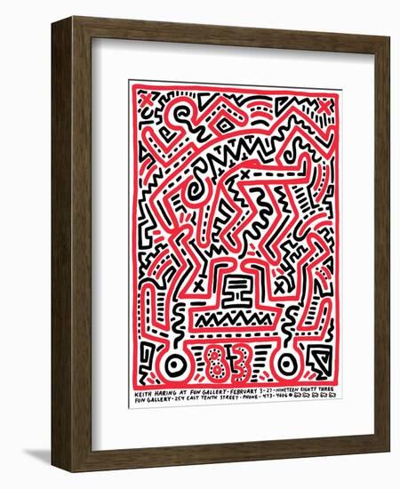 Fun Gallery Exhibition, 1983-Keith Haring-Framed Giclee Print