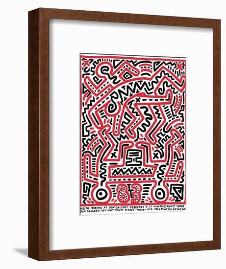 Fun Gallery Exhibition, 1983-Keith Haring-Framed Giclee Print