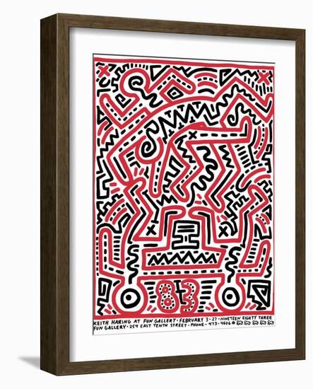 Fun Gallery Exhibition, 1983-Keith Haring-Framed Giclee Print