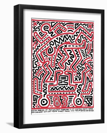 Fun Gallery Exhibition, 1983-Keith Haring-Framed Giclee Print