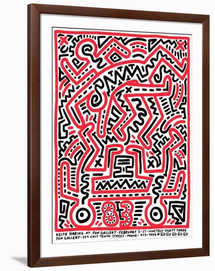 Fun Gallery Exhibition, 1983-Keith Haring-Framed Giclee Print