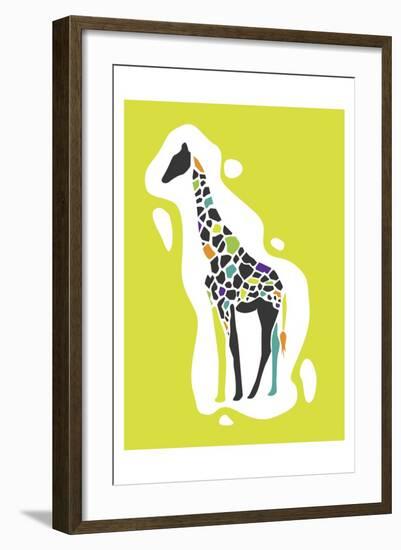 Fun Giraffe-Enrique Rodriguez Jr.-Framed Art Print