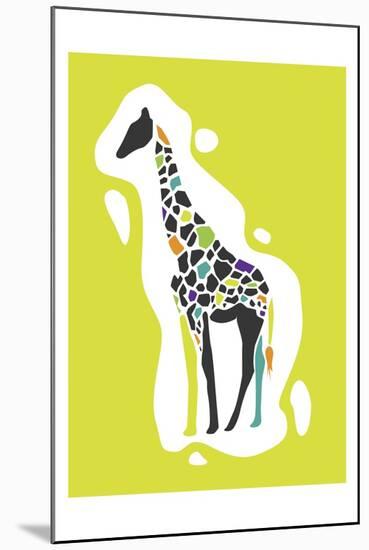 Fun Giraffe-Enrique Rodriguez Jr.-Mounted Art Print