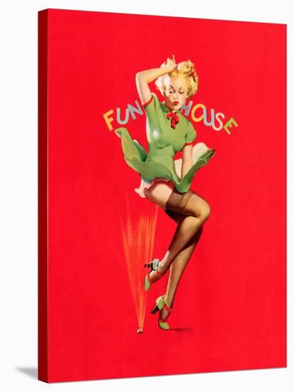 Fun House Pin-Up, Thar She Blows 1939-Gil Elvgren-Stretched Canvas