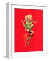 Fun House Pin-Up, Thar She Blows 1939-Gil Elvgren-Framed Art Print