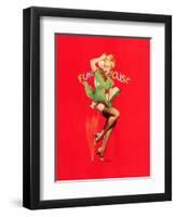 Fun House Pin-Up, Thar She Blows 1939-Gil Elvgren-Framed Art Print