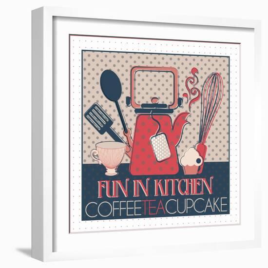 Fun in Kitchen I-Asmaa’ Murad-Framed Giclee Print