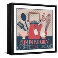Fun in Kitchen I-Asmaa’ Murad-Framed Stretched Canvas