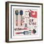 Fun in Kitchen IV-Asmaa’ Murad-Framed Giclee Print