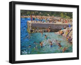Fun in the Sea, Rovinj, Croatia, 2016-Andrew Macara-Framed Giclee Print