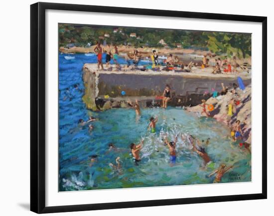 Fun in the Sea, Rovinj, Croatia, 2016-Andrew Macara-Framed Giclee Print
